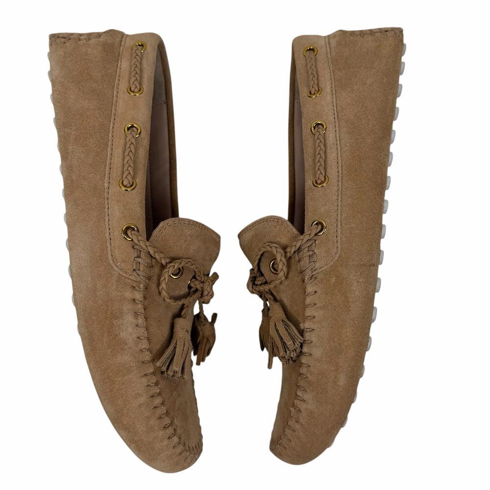 Cole Haan Gissella Suede Tassel Driving Loafer Tuscan Sand Tan Size 7B - Picture 7 of 12